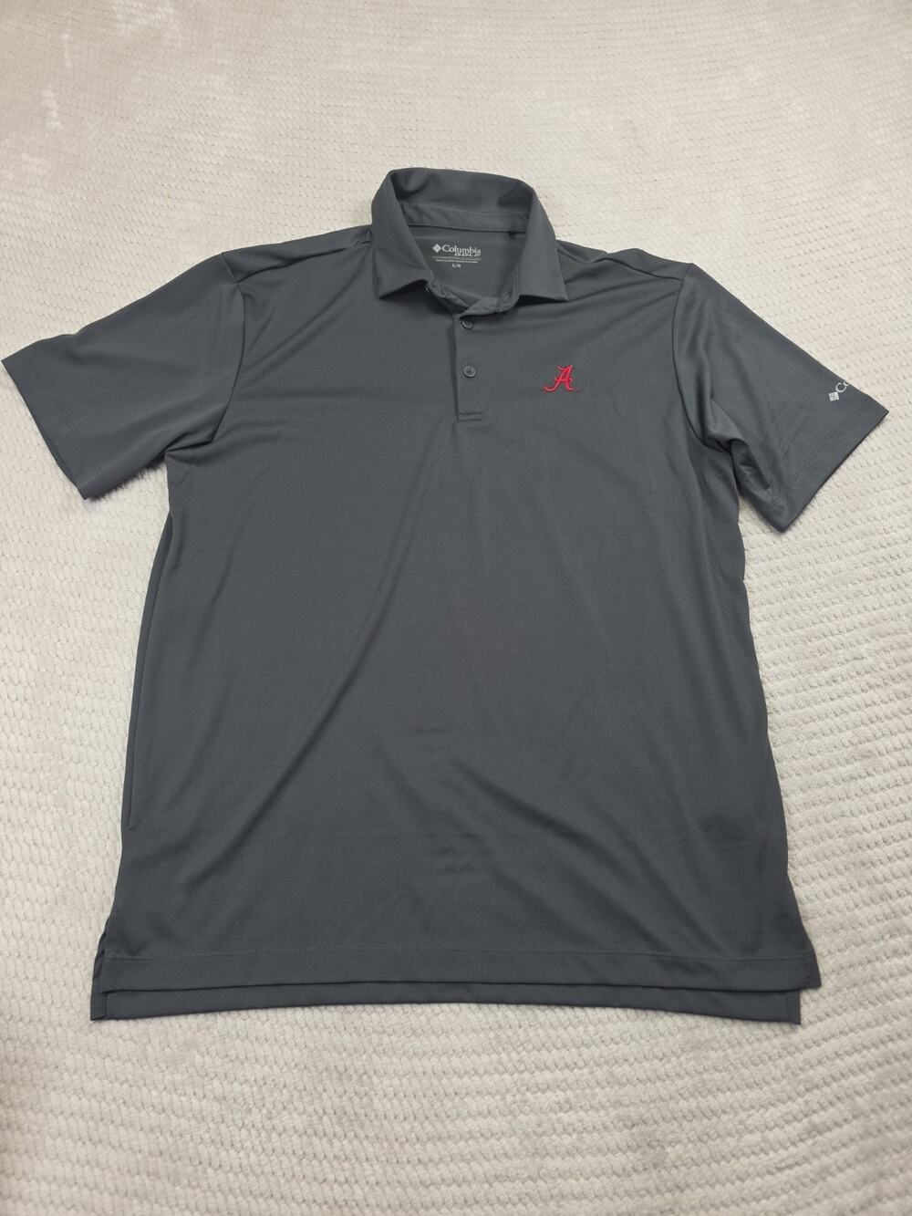 Columbia Golf Shirt Mens Large Alabama Roll Tide Short Sleeve Polo